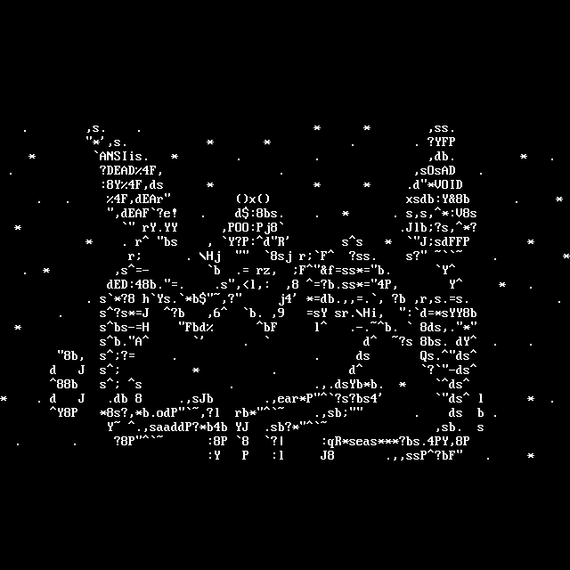 During a nighttime snowfall, next to the number 8, two skeletal figures in toques or party hats comisserate with a third skeleton sitting between them.