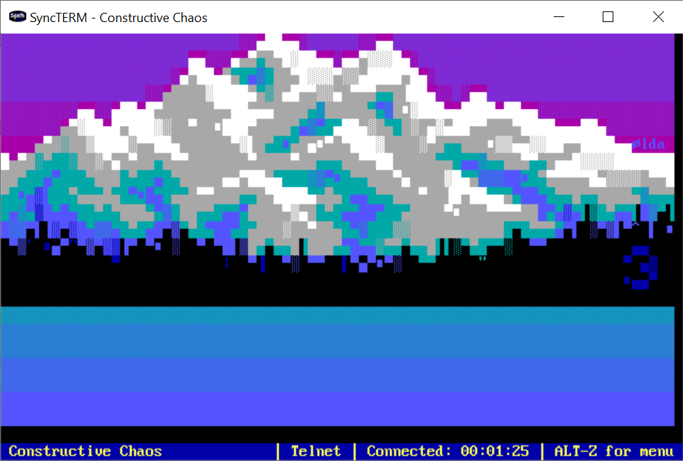 Snow-covered mountain crags loom over a dark forest
