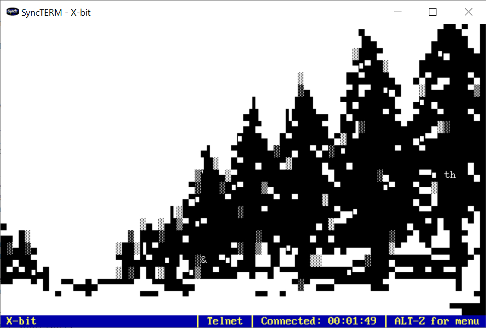 A column of evergreen pine trees recedes into the distance on an overcast day, whose white sky blends at the horizon into the snow-covered ground.