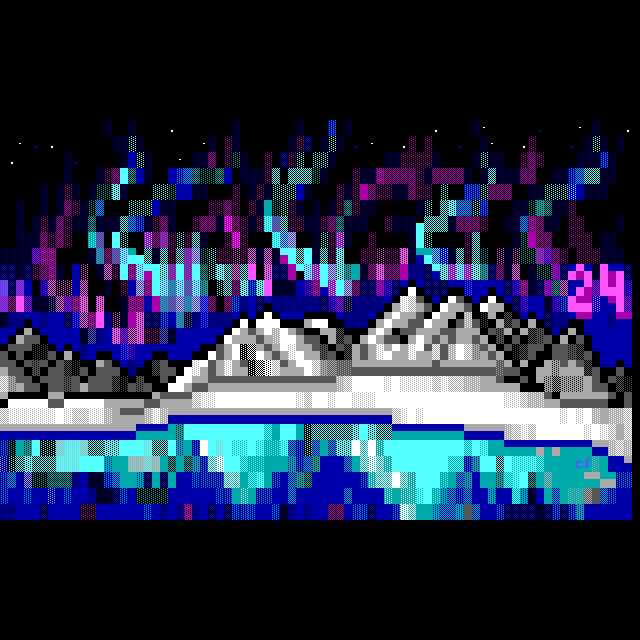 Hazy wisps of ionizing radiation curve gracefully away from the planet and its snow-capped mountains reflected in a nearby lake, and up into the blackness of outer space.