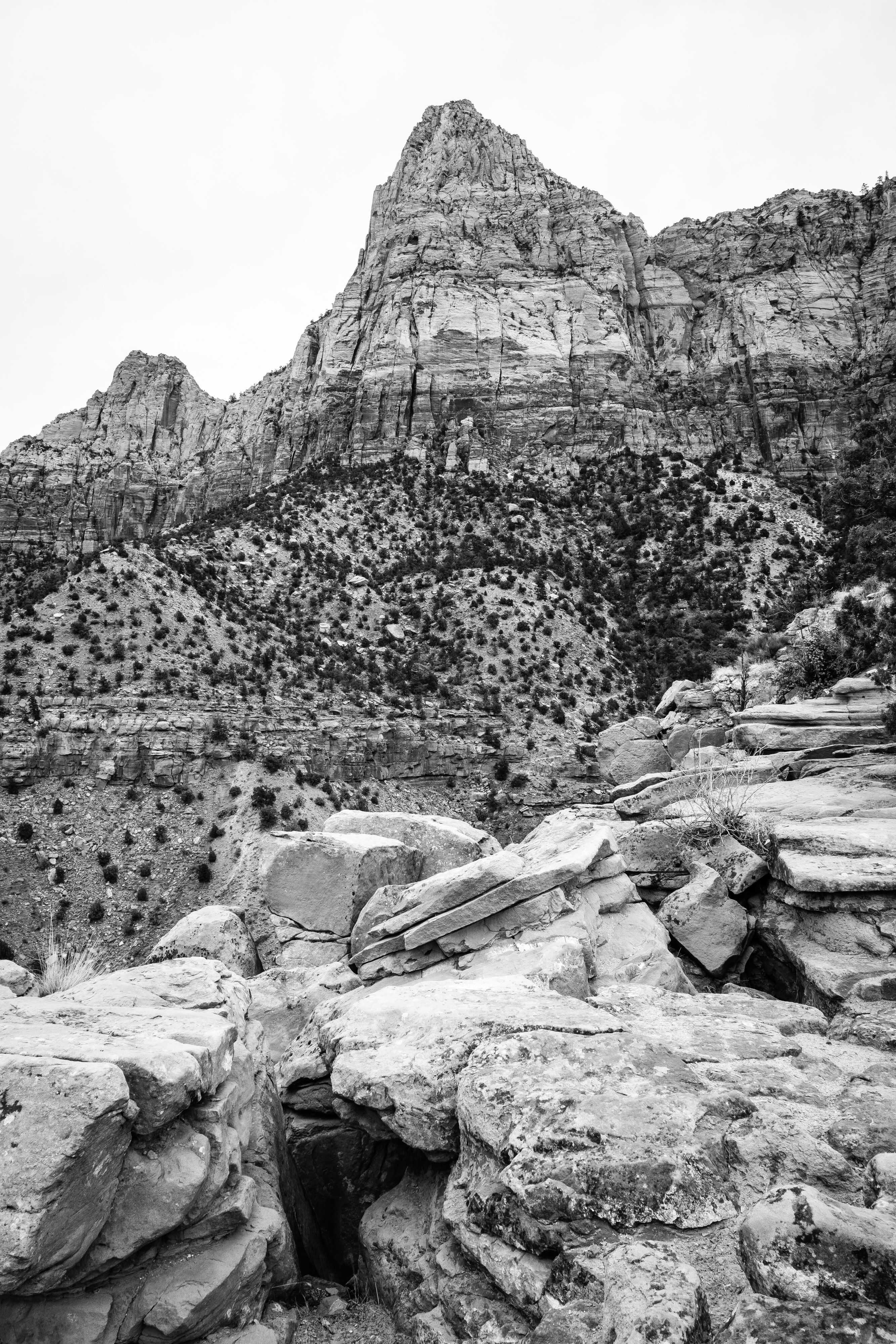 Bridge Mountain, seen from the loop portion of the Watchman Trail.